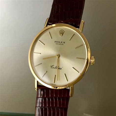 vintage gold Rolex cellini watch